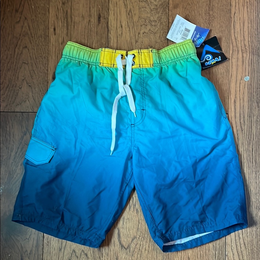 Kanu Surf Blue and Yellow Hybrid Shorts for Versatile Style